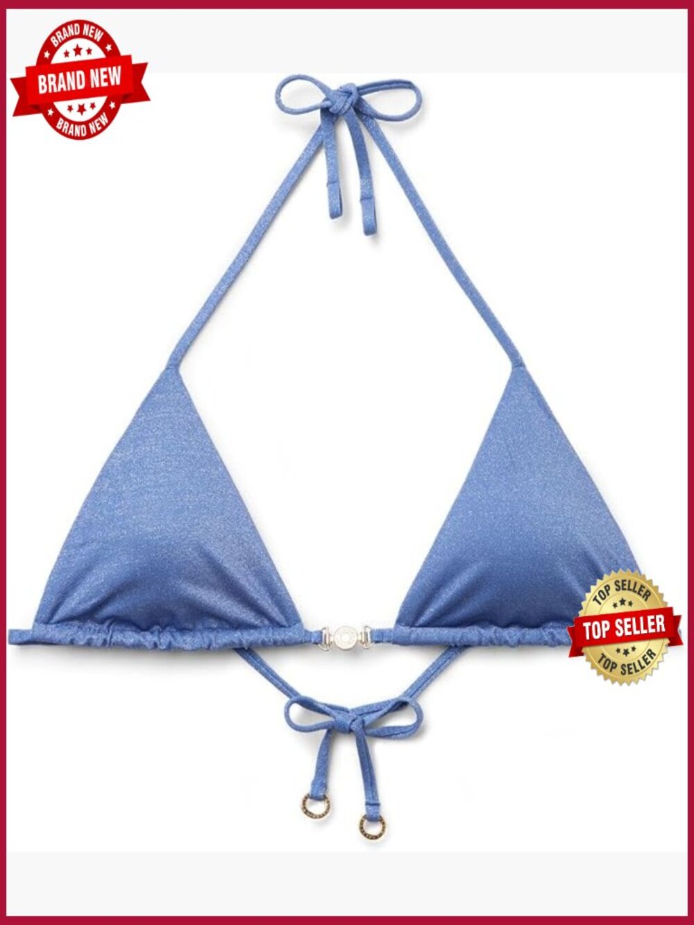 Lightly Padded Removable Padding Triangle Bikini Top Sliding